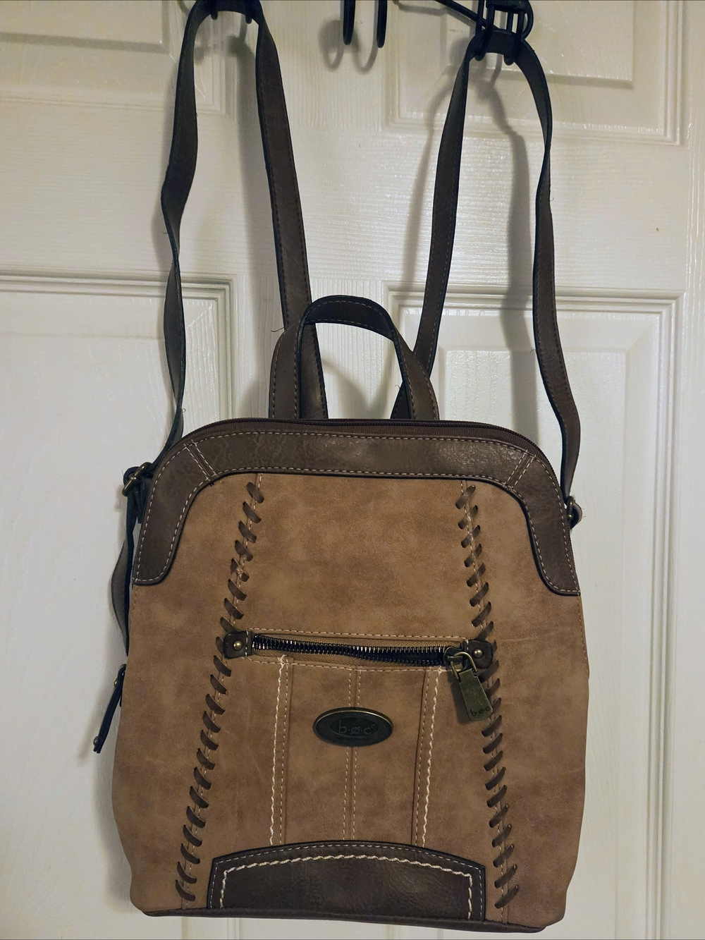 BOC Faux Leather Suede Backpack Purse
